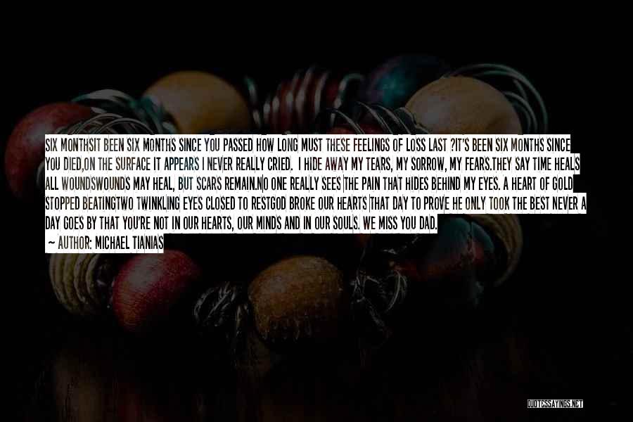 Michael Tianias Quotes: Six Monthsit Been Six Months Since You Passed How Long Must These Feelings Of Loss Last ?it's Been Six Months