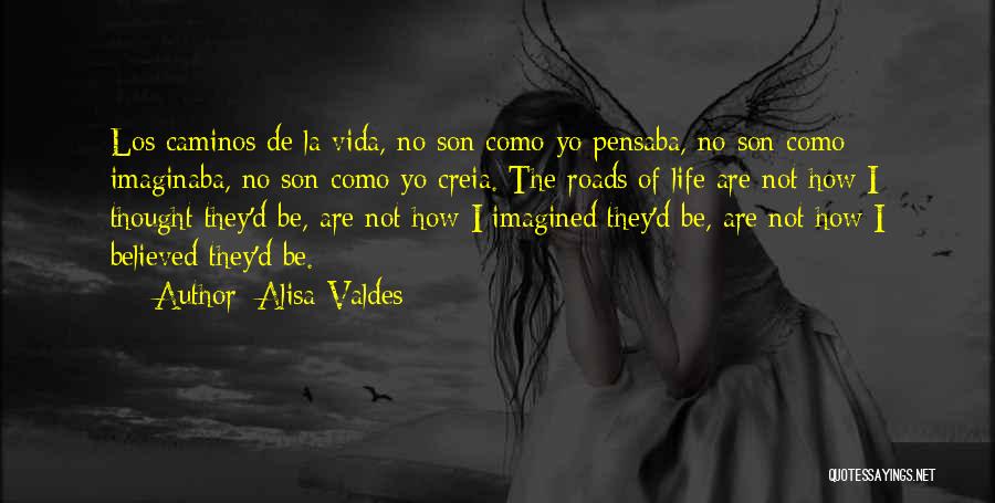 Alisa Valdes Quotes: Los Caminos De La Vida, No Son Como Yo Pensaba, No Son Como Imaginaba, No Son Como Yo Creia. The