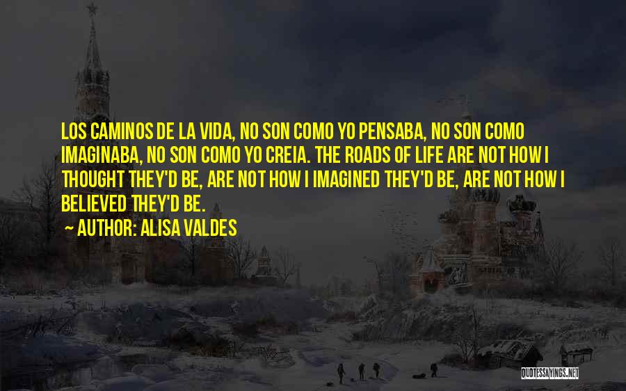 Alisa Valdes Quotes: Los Caminos De La Vida, No Son Como Yo Pensaba, No Son Como Imaginaba, No Son Como Yo Creia. The