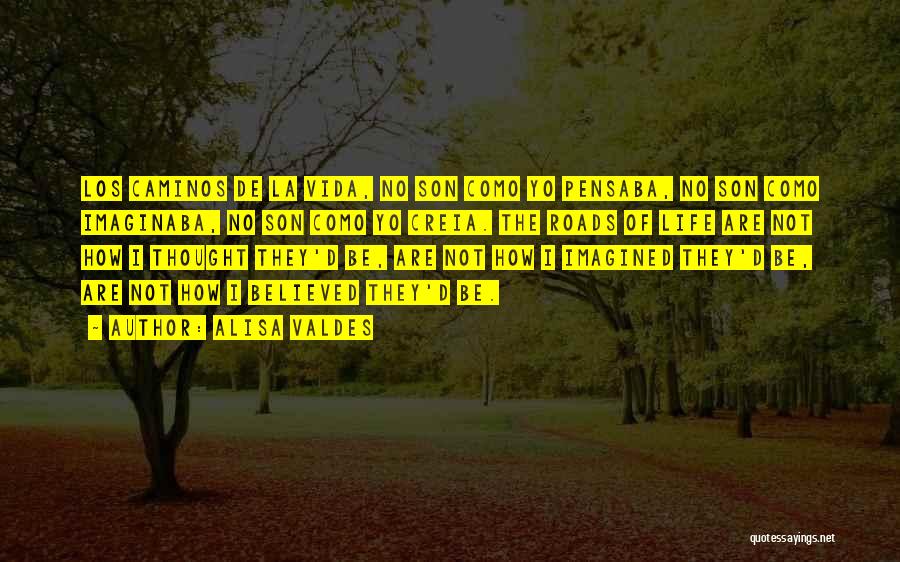 Alisa Valdes Quotes: Los Caminos De La Vida, No Son Como Yo Pensaba, No Son Como Imaginaba, No Son Como Yo Creia. The