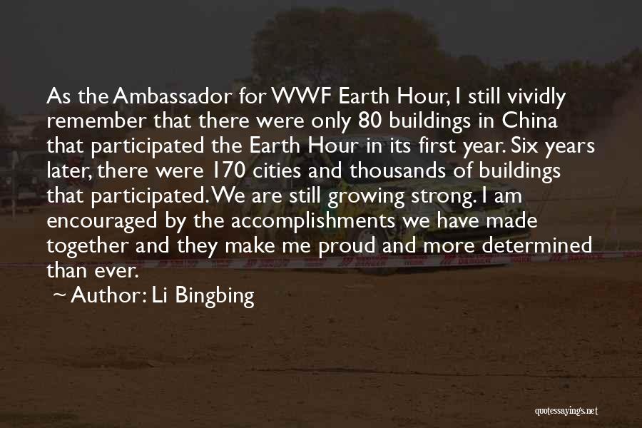 Li Bingbing Quotes: As The Ambassador For Wwf Earth Hour, I Still Vividly Remember That There Were Only 80 Buildings In China That