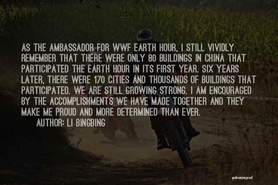 Li Bingbing Quotes: As The Ambassador For Wwf Earth Hour, I Still Vividly Remember That There Were Only 80 Buildings In China That