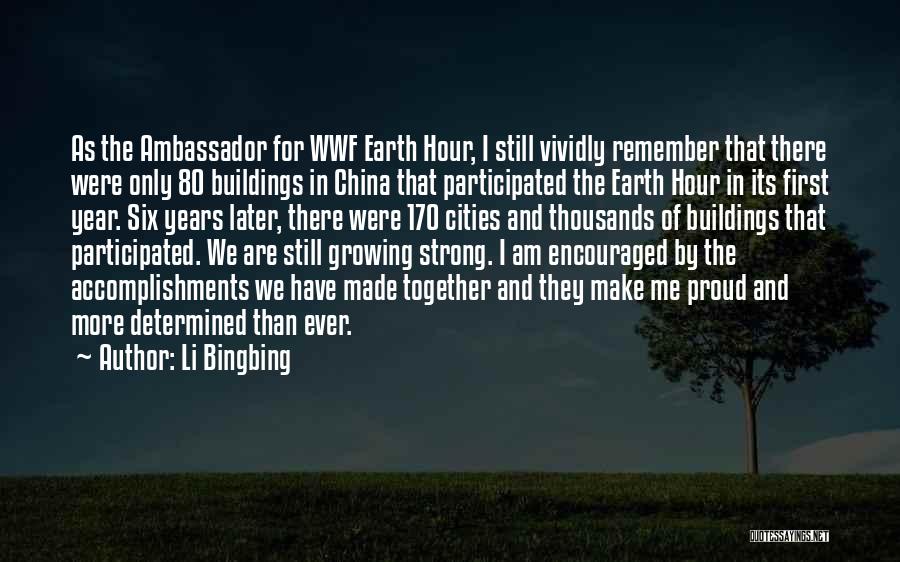 Li Bingbing Quotes: As The Ambassador For Wwf Earth Hour, I Still Vividly Remember That There Were Only 80 Buildings In China That