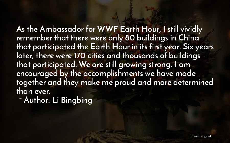 Li Bingbing Quotes: As The Ambassador For Wwf Earth Hour, I Still Vividly Remember That There Were Only 80 Buildings In China That