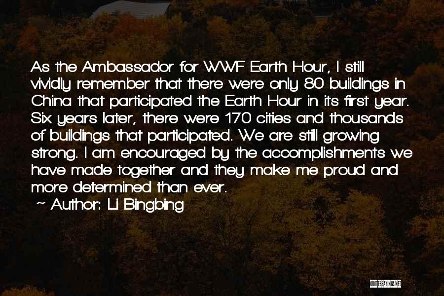 Li Bingbing Quotes: As The Ambassador For Wwf Earth Hour, I Still Vividly Remember That There Were Only 80 Buildings In China That