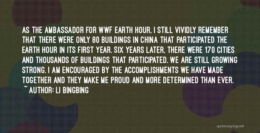 Li Bingbing Quotes: As The Ambassador For Wwf Earth Hour, I Still Vividly Remember That There Were Only 80 Buildings In China That