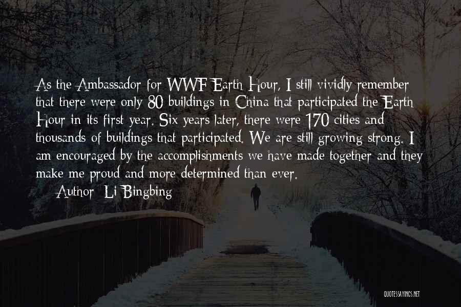 Li Bingbing Quotes: As The Ambassador For Wwf Earth Hour, I Still Vividly Remember That There Were Only 80 Buildings In China That