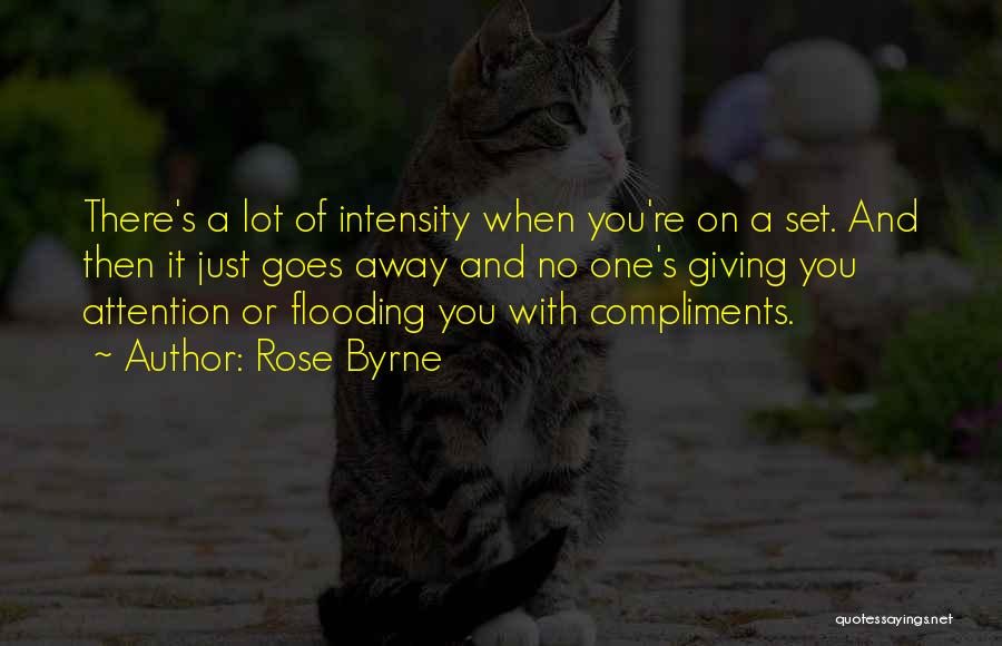 Rose Byrne Quotes: There's A Lot Of Intensity When You're On A Set. And Then It Just Goes Away And No One's Giving