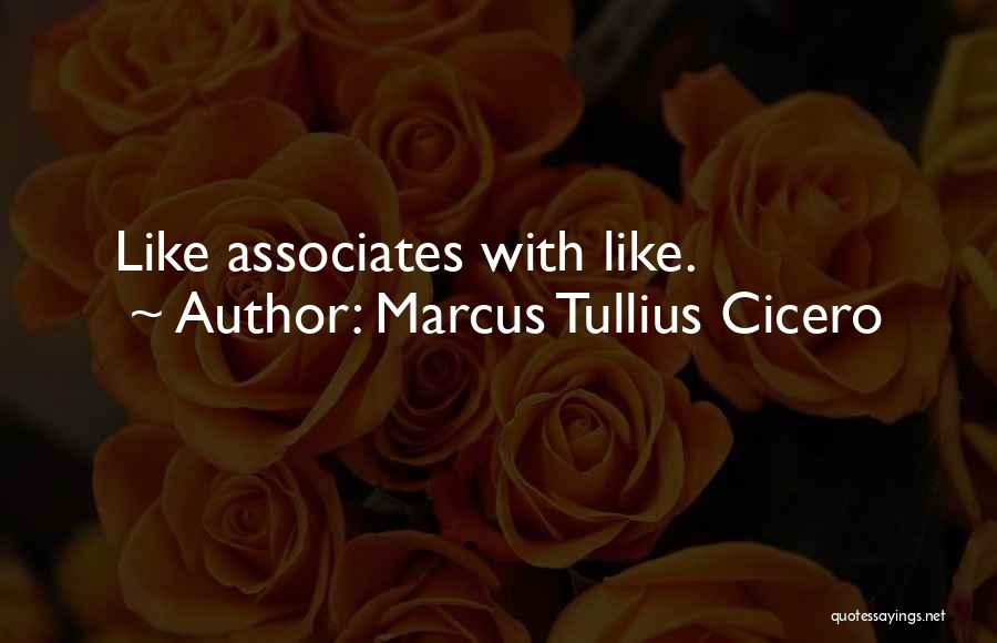 Marcus Tullius Cicero Quotes: Like Associates With Like.