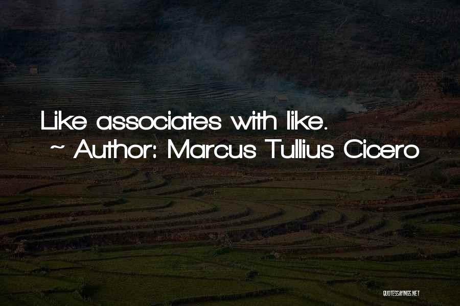 Marcus Tullius Cicero Quotes: Like Associates With Like.