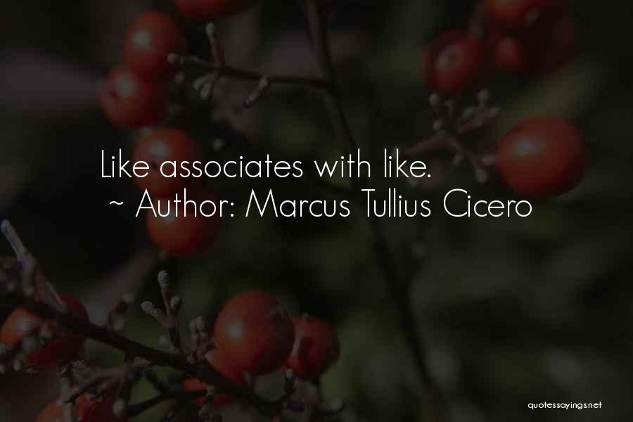 Marcus Tullius Cicero Quotes: Like Associates With Like.