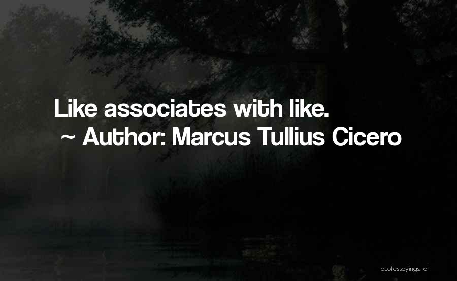 Marcus Tullius Cicero Quotes: Like Associates With Like.