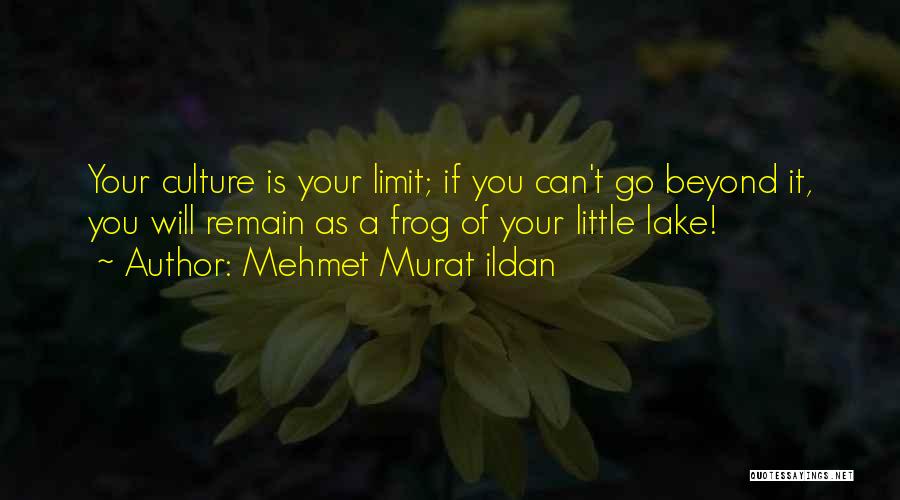 Mehmet Murat Ildan Quotes: Your Culture Is Your Limit; If You Can't Go Beyond It, You Will Remain As A Frog Of Your Little