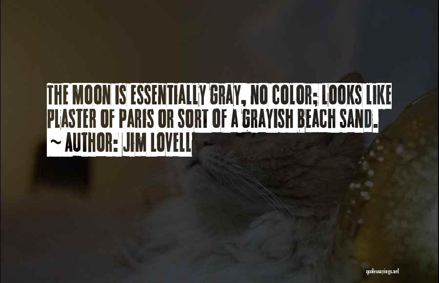 Jim Lovell Quotes: The Moon Is Essentially Gray, No Color; Looks Like Plaster Of Paris Or Sort Of A Grayish Beach Sand.