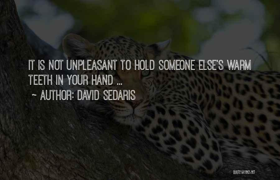 David Sedaris Quotes: It Is Not Unpleasant To Hold Someone Else's Warm Teeth In Your Hand ...