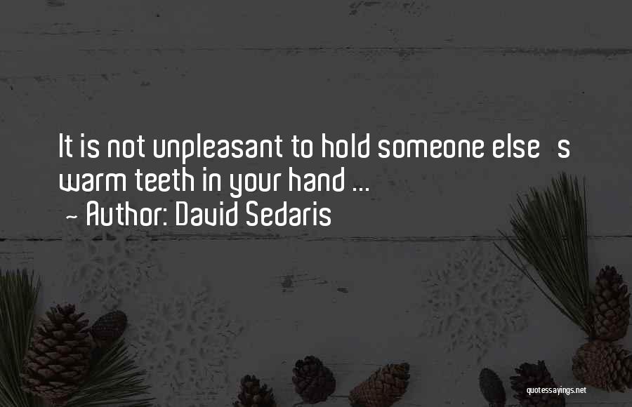 David Sedaris Quotes: It Is Not Unpleasant To Hold Someone Else's Warm Teeth In Your Hand ...