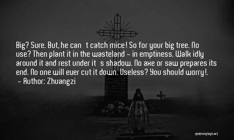 Zhuangzi Quotes: Big? Sure. But, He Can't Catch Mice! So For Your Big Tree. No Use? Then Plant It In The Wasteland