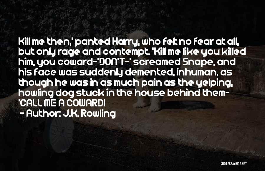 J.K. Rowling Quotes: Kill Me Then,' Panted Harry, Who Felt No Fear At All, But Only Rage And Contempt. 'kill Me Like You