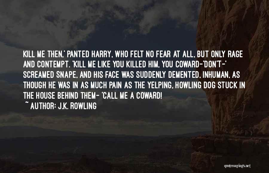J.K. Rowling Quotes: Kill Me Then,' Panted Harry, Who Felt No Fear At All, But Only Rage And Contempt. 'kill Me Like You