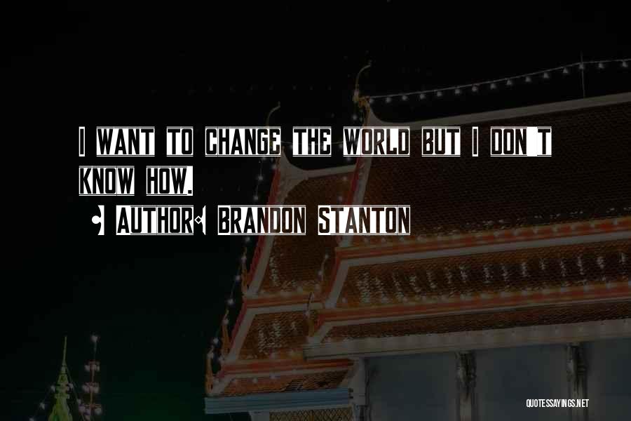 Brandon Stanton Quotes: I Want To Change The World But I Don't Know How.