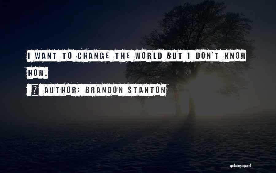 Brandon Stanton Quotes: I Want To Change The World But I Don't Know How.