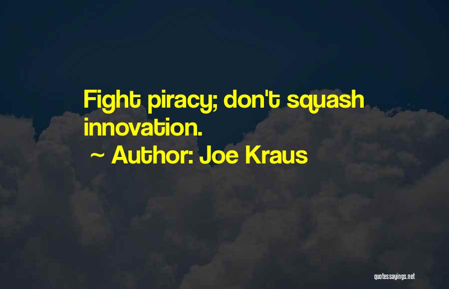 Joe Kraus Quotes: Fight Piracy; Don't Squash Innovation.