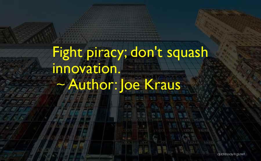 Joe Kraus Quotes: Fight Piracy; Don't Squash Innovation.