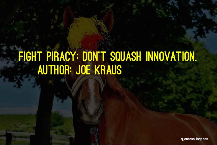 Joe Kraus Quotes: Fight Piracy; Don't Squash Innovation.