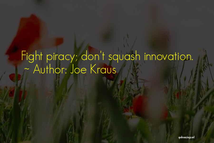 Joe Kraus Quotes: Fight Piracy; Don't Squash Innovation.