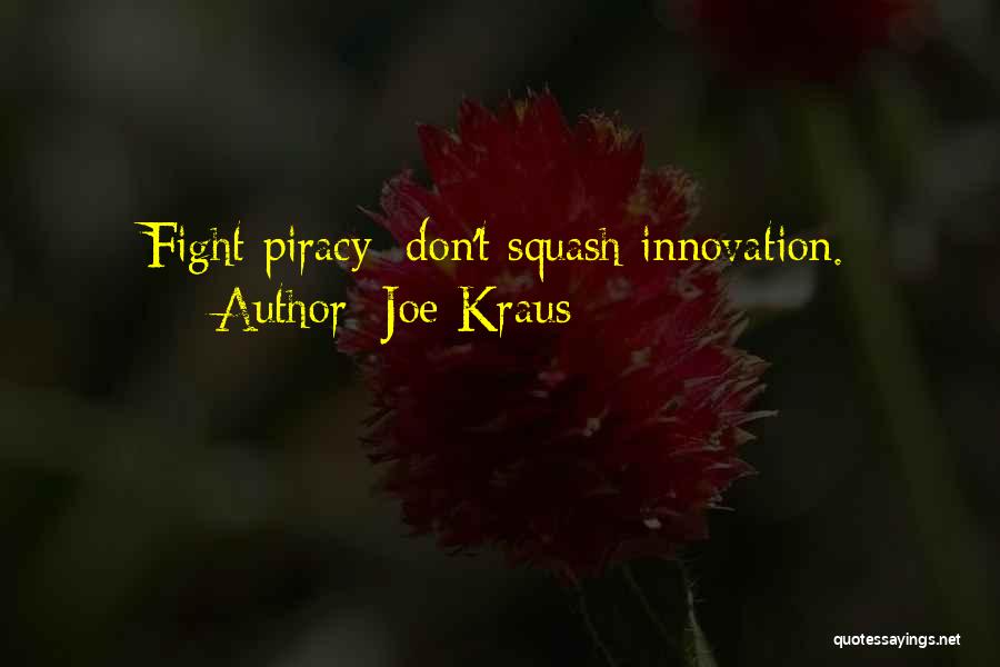 Joe Kraus Quotes: Fight Piracy; Don't Squash Innovation.