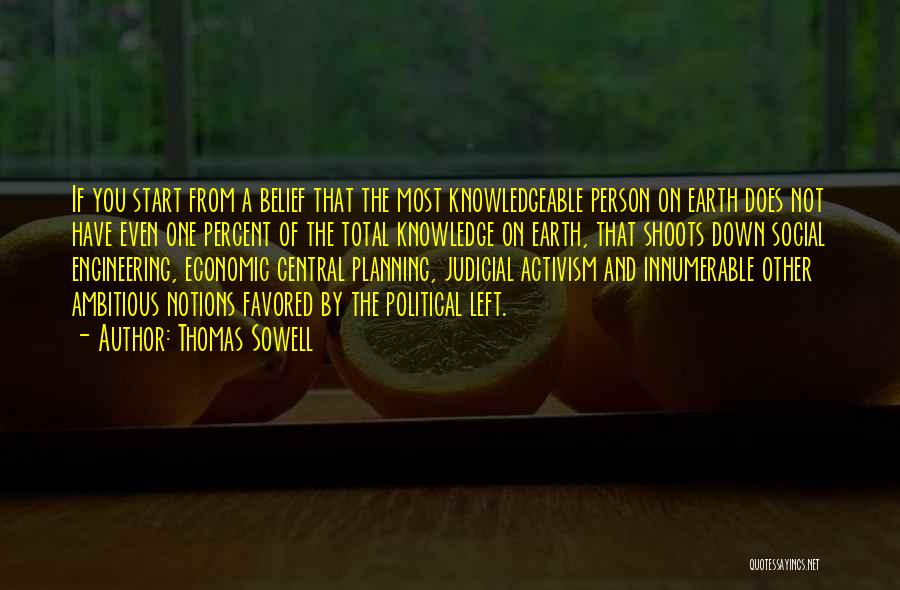 Thomas Sowell Quotes: If You Start From A Belief That The Most Knowledgeable Person On Earth Does Not Have Even One Percent Of