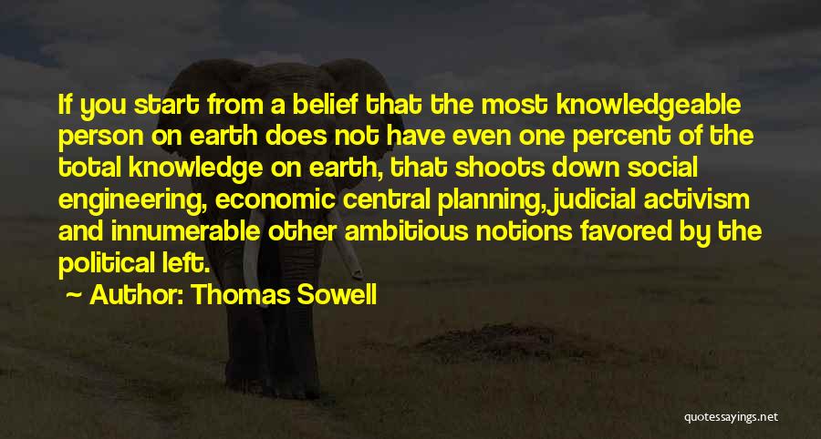 Thomas Sowell Quotes: If You Start From A Belief That The Most Knowledgeable Person On Earth Does Not Have Even One Percent Of