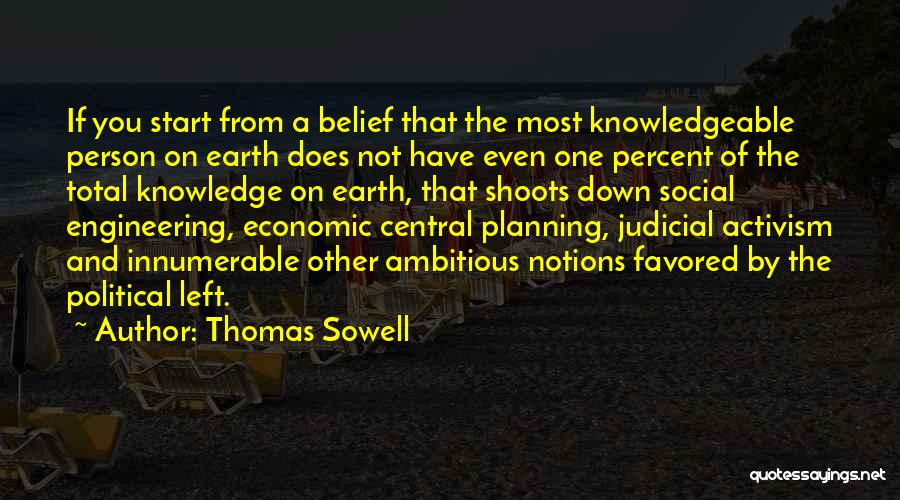 Thomas Sowell Quotes: If You Start From A Belief That The Most Knowledgeable Person On Earth Does Not Have Even One Percent Of