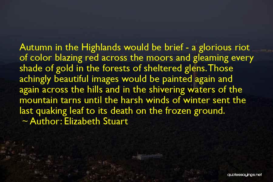 Elizabeth Stuart Quotes: Autumn In The Highlands Would Be Brief - A Glorious Riot Of Color Blazing Red Across The Moors And Gleaming