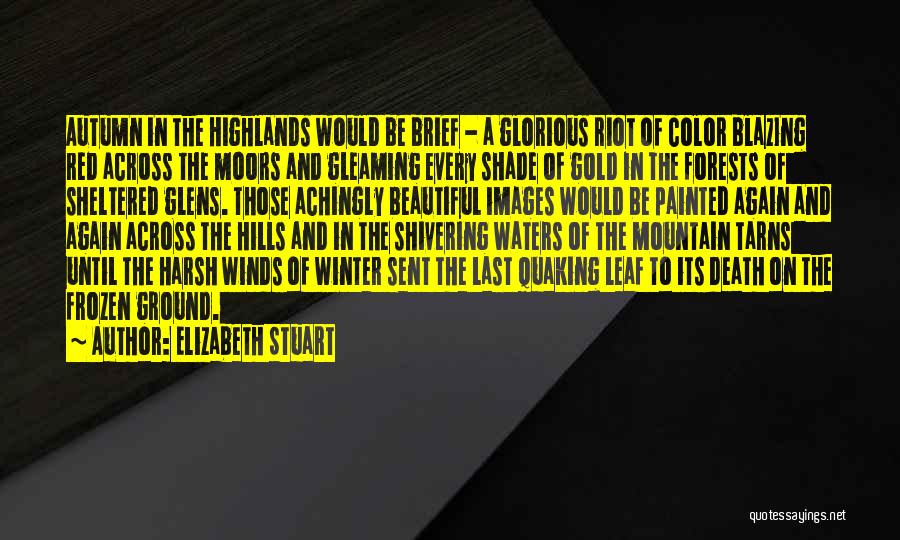 Elizabeth Stuart Quotes: Autumn In The Highlands Would Be Brief - A Glorious Riot Of Color Blazing Red Across The Moors And Gleaming