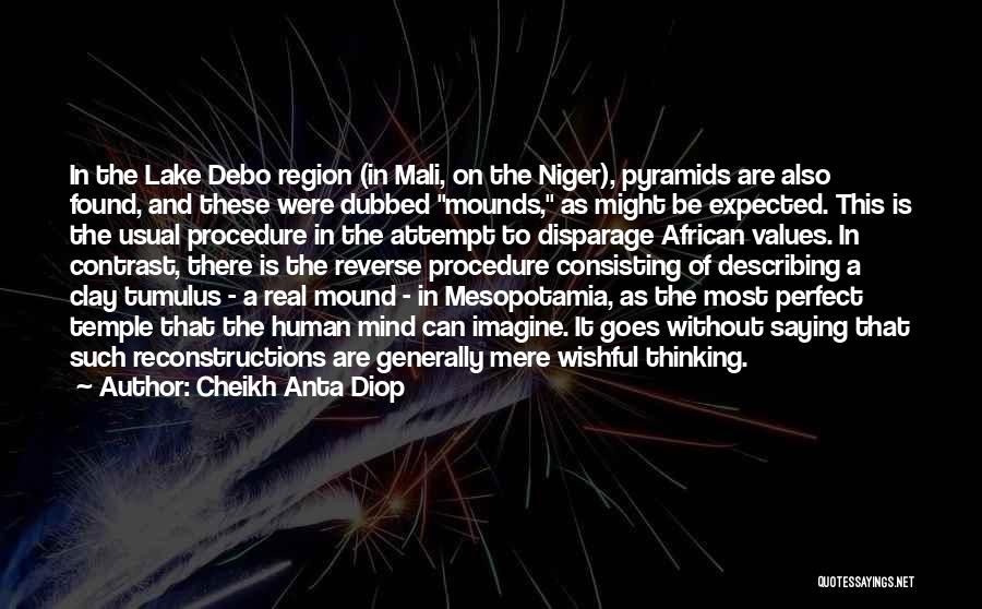 Cheikh Anta Diop Quotes: In The Lake Debo Region (in Mali, On The Niger), Pyramids Are Also Found, And These Were Dubbed Mounds, As