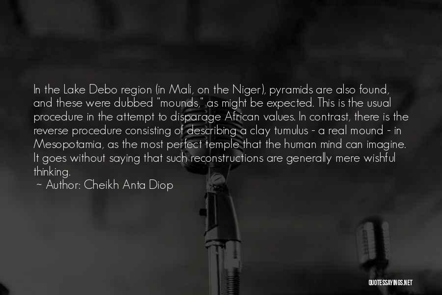 Cheikh Anta Diop Quotes: In The Lake Debo Region (in Mali, On The Niger), Pyramids Are Also Found, And These Were Dubbed Mounds, As