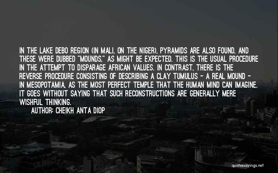 Cheikh Anta Diop Quotes: In The Lake Debo Region (in Mali, On The Niger), Pyramids Are Also Found, And These Were Dubbed Mounds, As