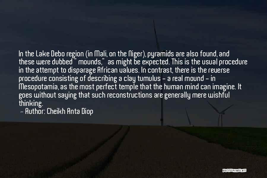 Cheikh Anta Diop Quotes: In The Lake Debo Region (in Mali, On The Niger), Pyramids Are Also Found, And These Were Dubbed Mounds, As