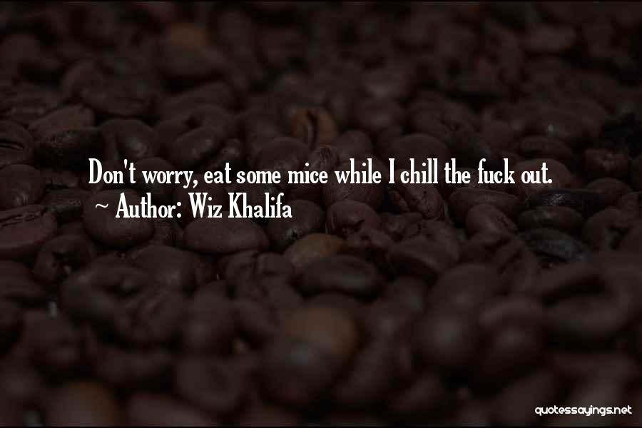 Wiz Khalifa Quotes: Don't Worry, Eat Some Mice While I Chill The Fuck Out.