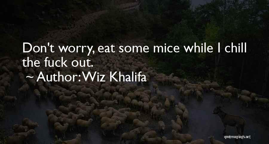 Wiz Khalifa Quotes: Don't Worry, Eat Some Mice While I Chill The Fuck Out.