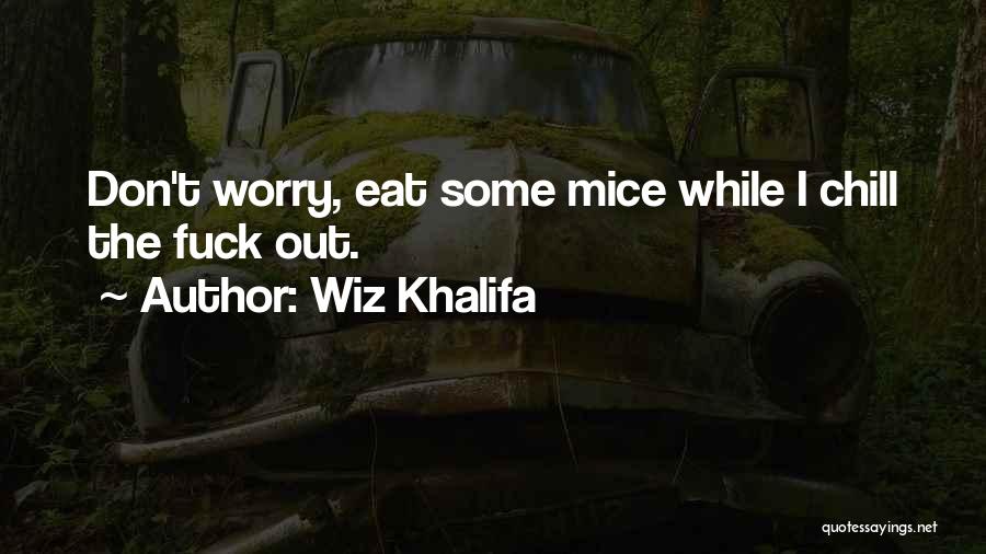Wiz Khalifa Quotes: Don't Worry, Eat Some Mice While I Chill The Fuck Out.