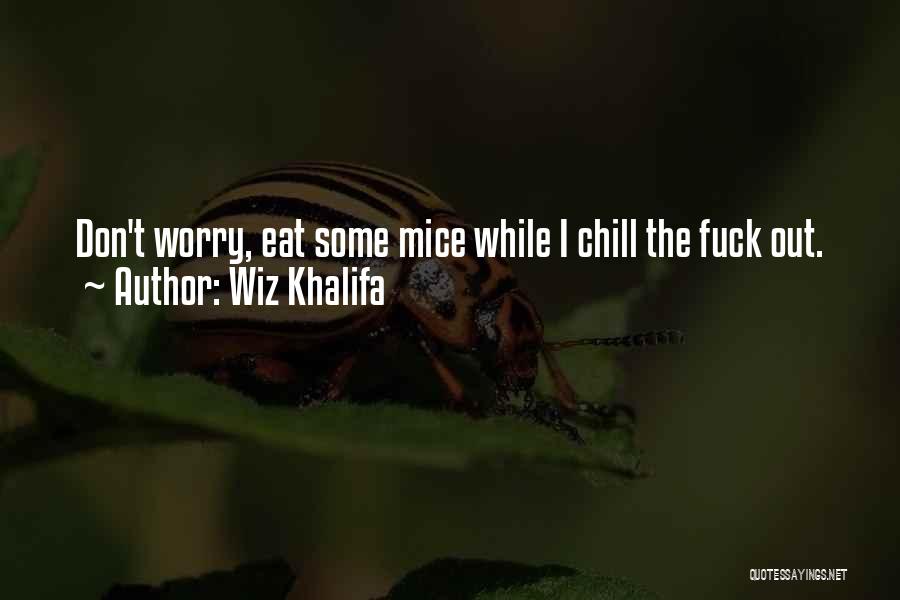 Wiz Khalifa Quotes: Don't Worry, Eat Some Mice While I Chill The Fuck Out.