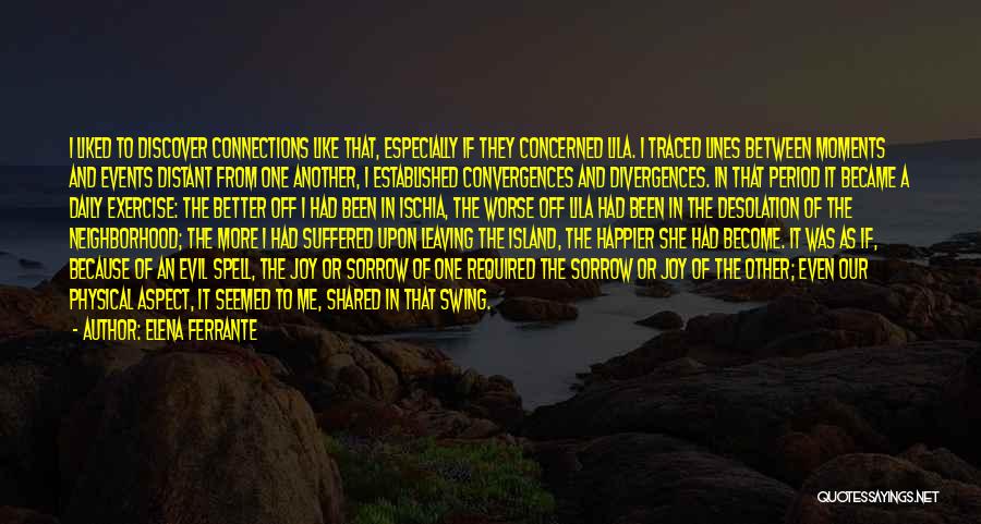 Elena Ferrante Quotes: I Liked To Discover Connections Like That, Especially If They Concerned Lila. I Traced Lines Between Moments And Events Distant