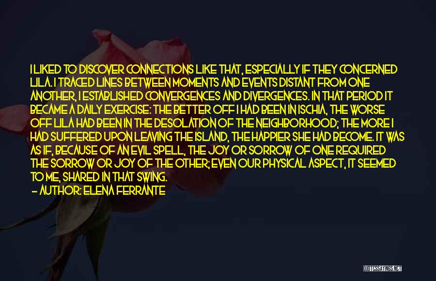 Elena Ferrante Quotes: I Liked To Discover Connections Like That, Especially If They Concerned Lila. I Traced Lines Between Moments And Events Distant