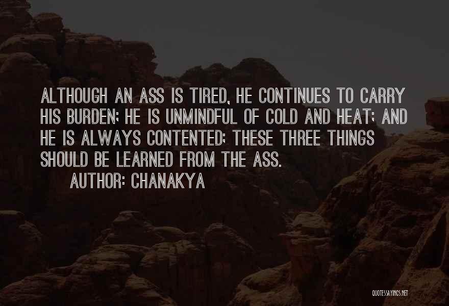 Chanakya Quotes: Although An Ass Is Tired, He Continues To Carry His Burden; He Is Unmindful Of Cold And Heat; And He