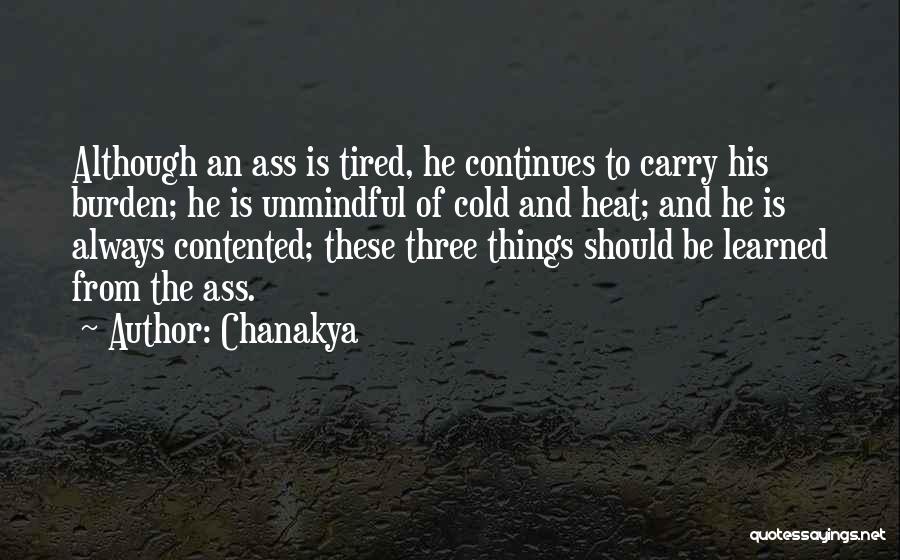 Chanakya Quotes: Although An Ass Is Tired, He Continues To Carry His Burden; He Is Unmindful Of Cold And Heat; And He