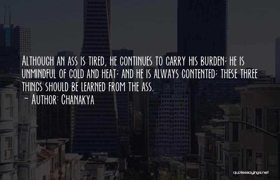 Chanakya Quotes: Although An Ass Is Tired, He Continues To Carry His Burden; He Is Unmindful Of Cold And Heat; And He