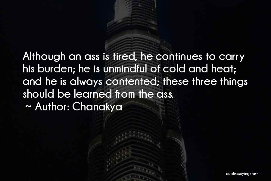Chanakya Quotes: Although An Ass Is Tired, He Continues To Carry His Burden; He Is Unmindful Of Cold And Heat; And He