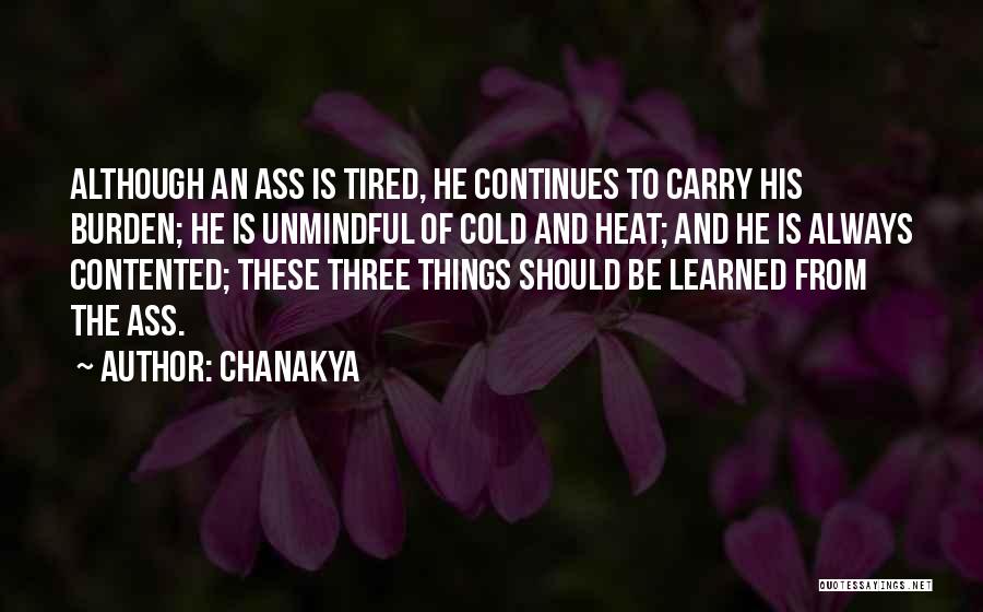 Chanakya Quotes: Although An Ass Is Tired, He Continues To Carry His Burden; He Is Unmindful Of Cold And Heat; And He
